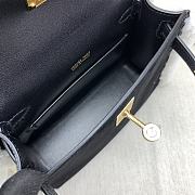 Hermes Teddy Mini Kelly II 20 Gris Caillou Black - 4