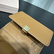 Miu Miu Brown Leather 3 Fold Wallet - 4