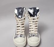 Ric Owens Silver Sneaker High Top - 4