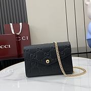 Gucci GG chain wallet Black GG leather - 1