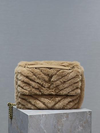 YSl Niki Medium shearling shoulder bag 28×20.5×8.5cm