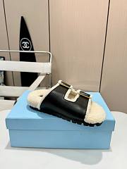 Prada Shearling and leather sildes - 3