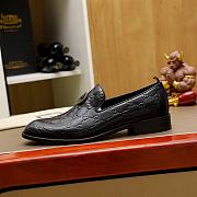 Gucci GG Pattern Leather Black Loafer - 5