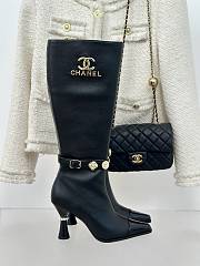 Chanel Leather High Knee Boots - 3