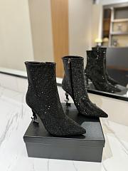 YSL Opyum Crystal Ankle Boots - 2