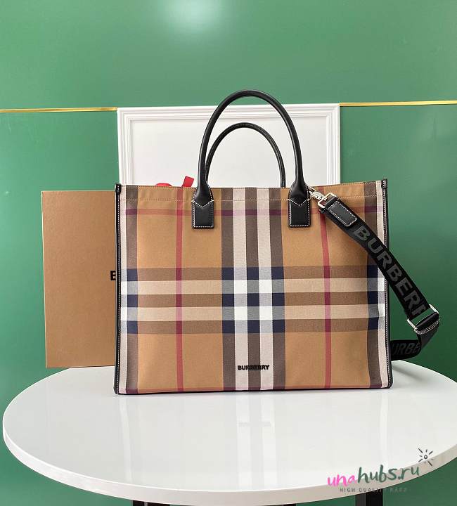 BURBERRY Denny checked tote bag 45/34/19cm - 1