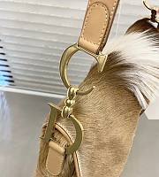 Dior Mohawk Fur Saddle Bag  - 2