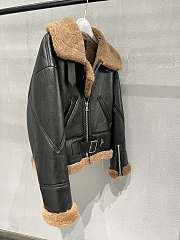 Prada Black Leather & Fur Jacket - 6