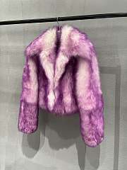 Dior Purple Faux Fur Coat - 1