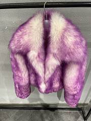 Dior Purple Faux Fur Coat - 5