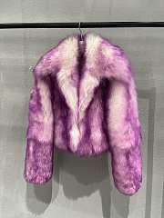 Dior Purple Faux Fur Coat - 4