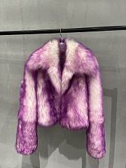 Dior Purple Faux Fur Coat - 3