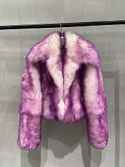 Dior Purple Faux Fur Coat - 2