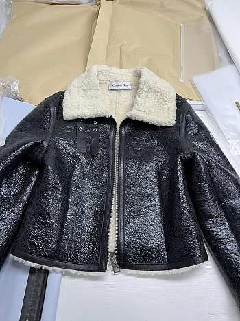 Dior Black Leather and Wool Jacket