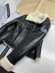 Dior Black Leather and Wool Jacket - 5