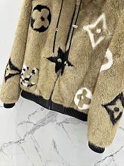 Louis Vuitton Monogram Mink Hooded Bomber Jacket - 5