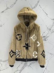 Louis Vuitton Monogram Mink Hooded Bomber Jacket - 2