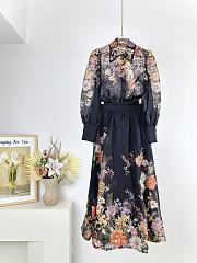 	 Zimmerman Flower Dress In Black - 1