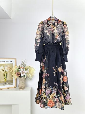 	 Zimmerman Flower Dress In Black