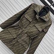 Fendi Jacket Brown canvas Go-To jacket - 4