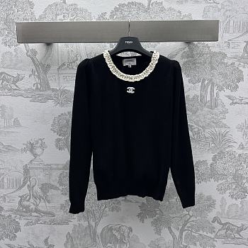 Chanel Black CC Logo Top