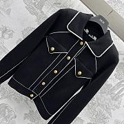 Balmain Black Western jacket with logo embroidery - 4