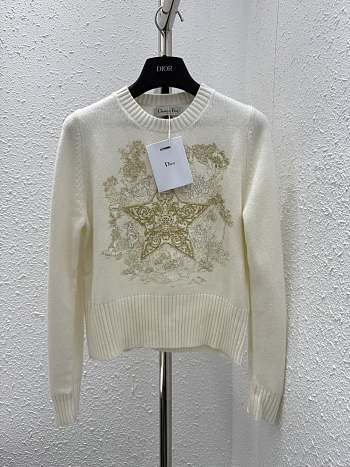 Dior White Cashmere Sweater