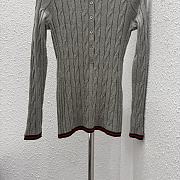 Gucci Fine cable and rib wool polo top - 6