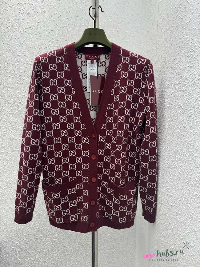 Gucci Reversible GG wool jacquard cardigan - 1