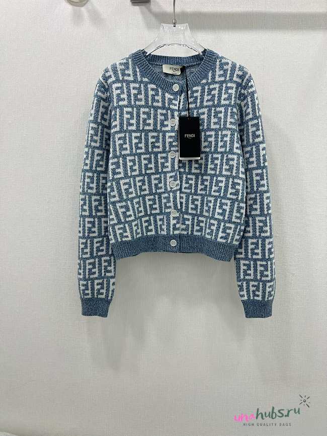 Fendi FF Blue Cardigan - 1