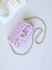 Chanel Sequins Purple Flap Bag 20cm - 5