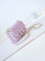 Chanel Sequins Purple Flap Bag 20cm - 4