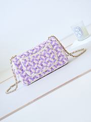 Chanel Sequins Purple Flap Bag 20cm - 2