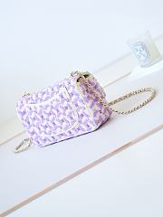 Chanel Sequins Purple Flap Bag 20cm - 3