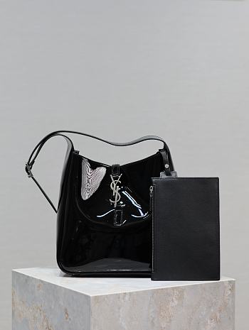 YSl Hobo Patent Black Bag 