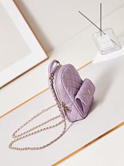 Chanel Small Backpack Purple Lambskin 18cm - 6