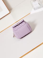 Chanel Small Backpack Purple Lambskin 18cm - 5