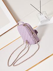 Chanel Small Backpack Purple Lambskin 18cm - 2