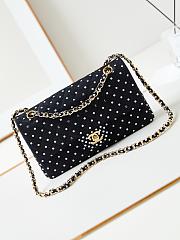 Chanel Black Flap Bag Dot  - 1