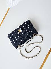 Chanel Black Flap Bag Dot  - 6