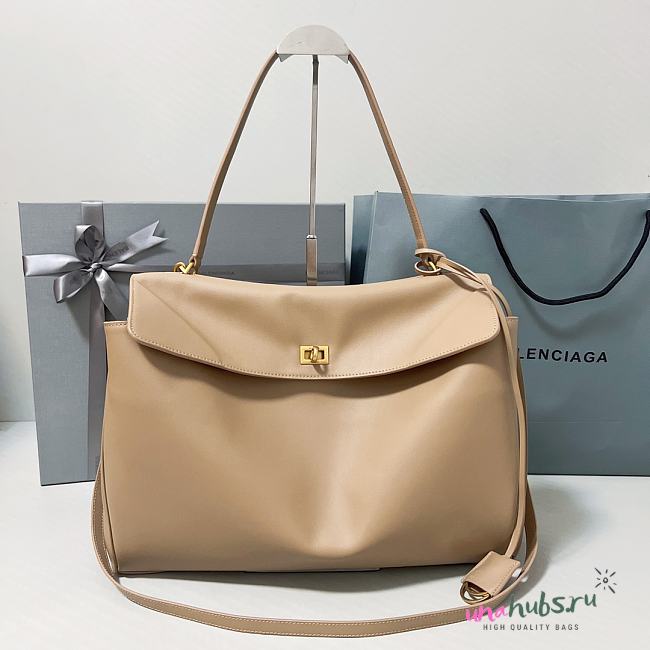 Balenciaga Rodeo Large Bag In Beige - 39.8x29.9x12.9cm - 1