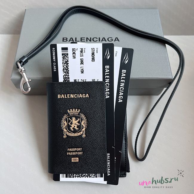 Balenciaga Black Passport Bag - 1