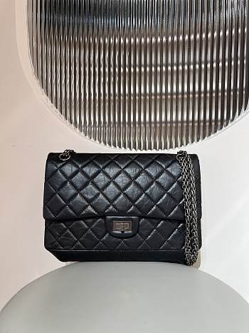 Chanel 2.55 Flap Bag Large In Black 19.5x28x7.5cm