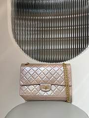 	 Chanel 2.55 Flap Bag Large In Pink 19.5x28x7.5cm - 6