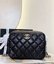 Chanel Square Lambskin With Wood Handle Top - 5