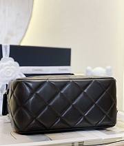 Chanel Square Lambskin With Wood Handle Top - 4