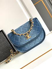 Chanel Denim Round Shoulder Flap Bag - 1