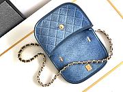 Chanel Denim Round Shoulder Flap Bag - 6