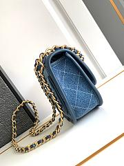 Chanel Denim Round Shoulder Flap Bag - 3