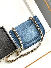 Chanel Denim Round Shoulder Flap Bag - 2